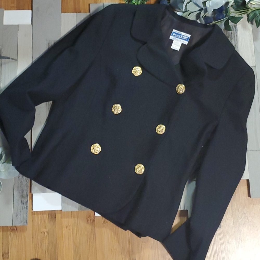Pendleton Double Breasted Wool Blazer - image 3